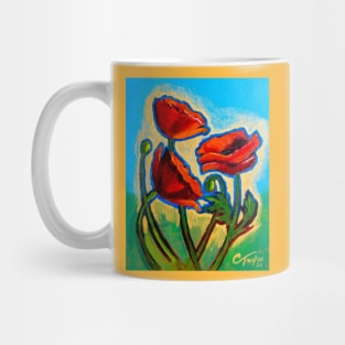 Red Poppies Mug